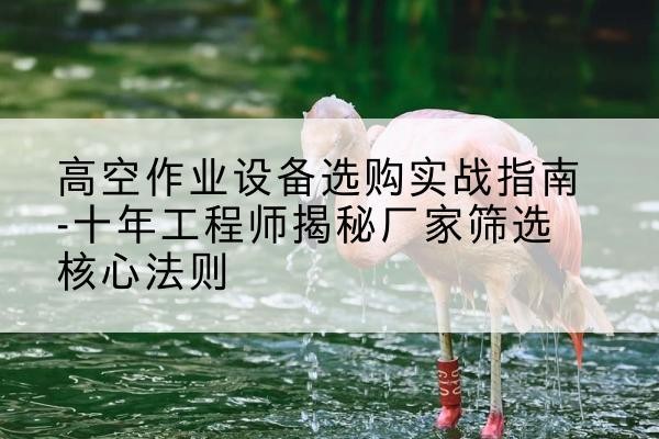 东至剪叉式升降机厂家-高空作业设备选购实战指南-十年工程师揭秘厂家筛选核心法则