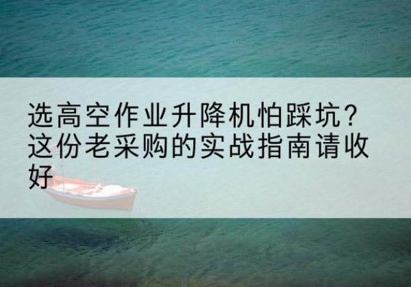 东至高空作业升降机厂家推荐-选高空作业升降机怕踩坑？这份老采购的实战指南请收好